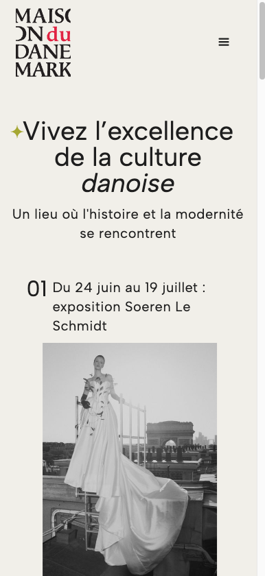 Maison du Danemark — version mobile
